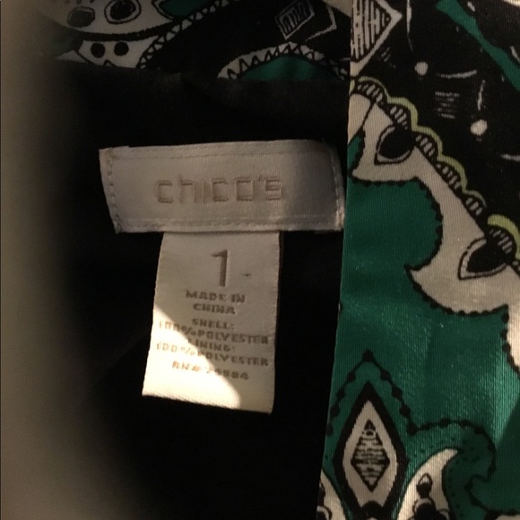 Chico’s Green, Black, White Blazer - Picture 11 of 11